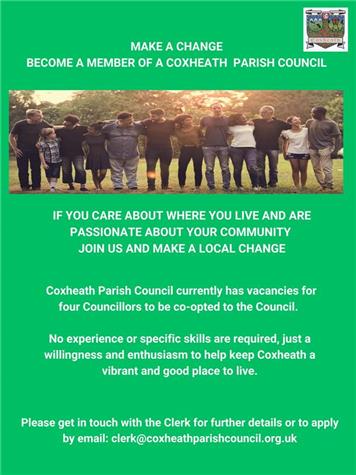  - Parish Councillor Vacancies
